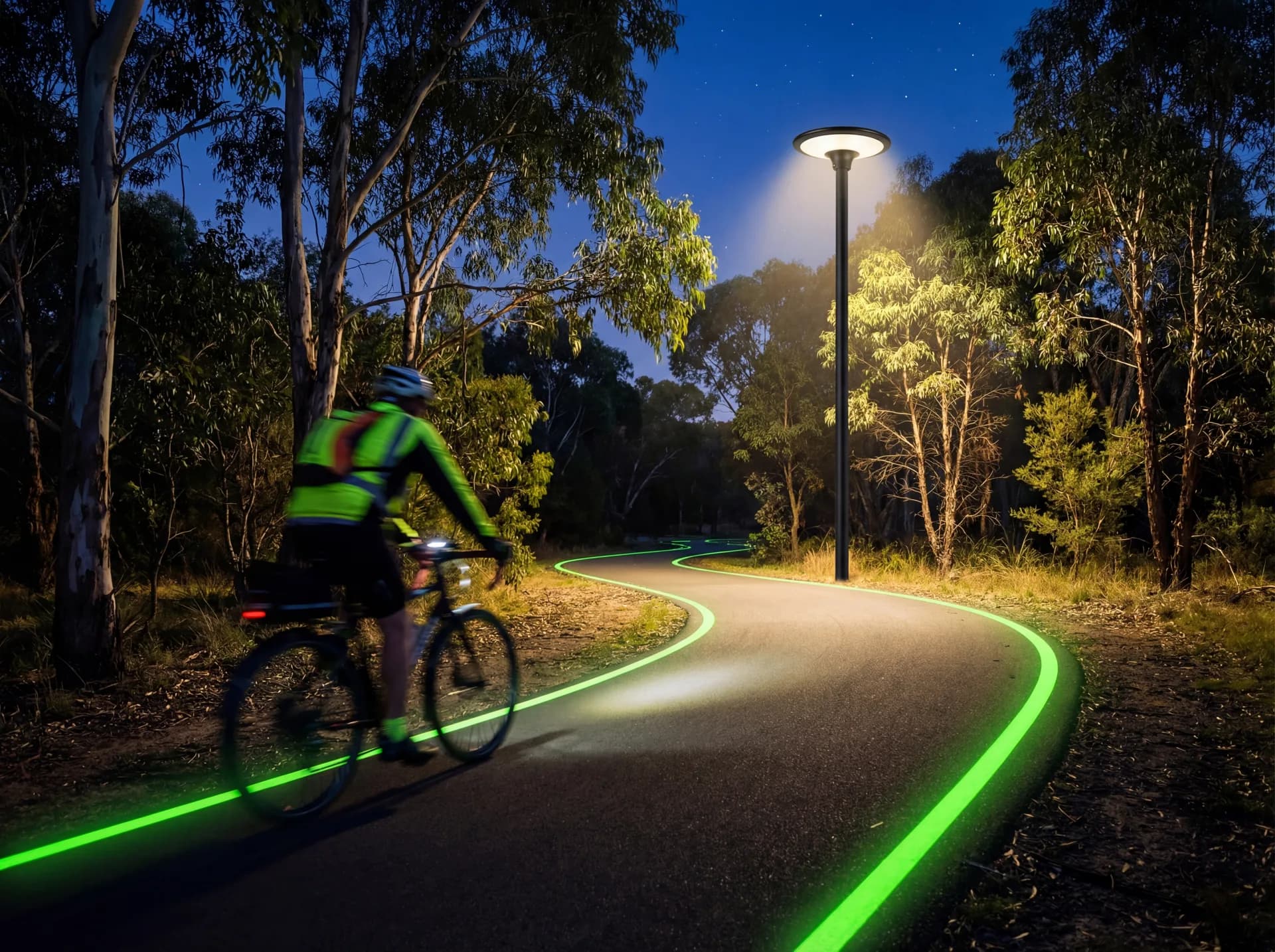 Bike Path Edge Marking: Why Councils Are Choosing Photoluminescent